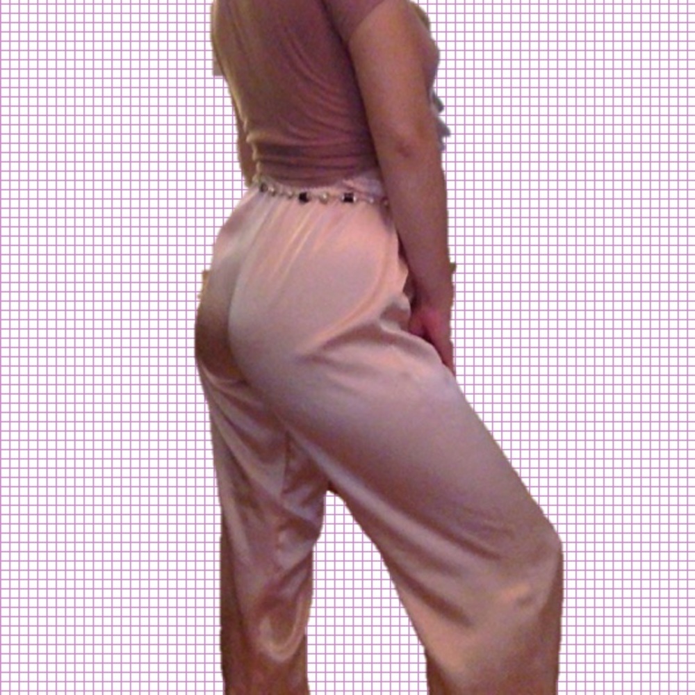Baby Pink Silky Lounge Pants